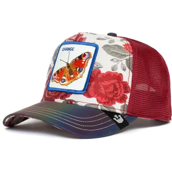 Goorin Bros. Butterfly Change Metamorphosis The Farm Red Trucker Hat