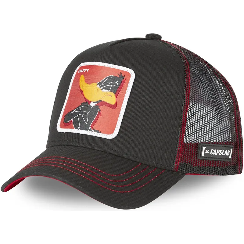 schwarze-trucker-cap-daffy-duck-da1-looney-tunes-von-capslab