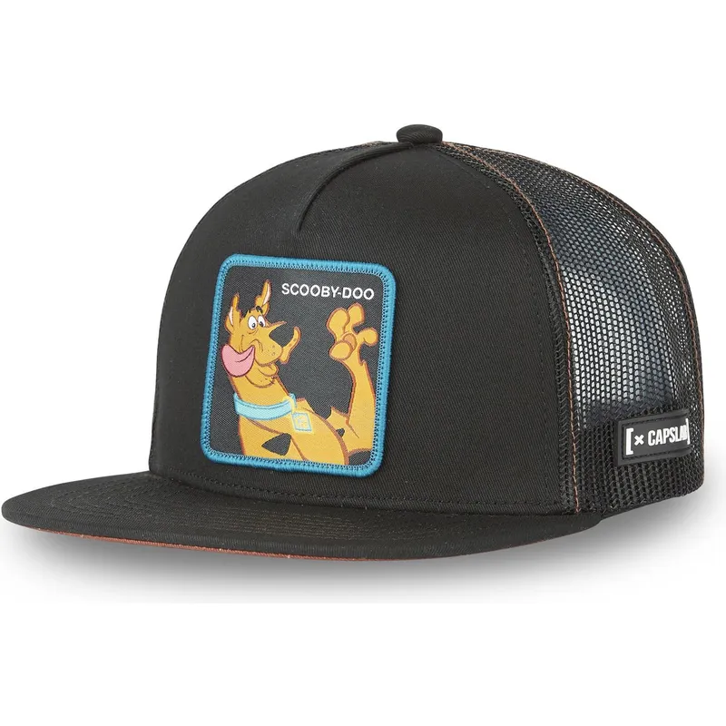 schwarze-flache-trucker-kappe-scooby-doo-sbd7-scooby-doo-von-capslab