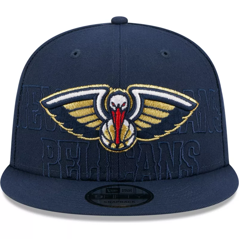 new-era-flat-brim-9fifty-draft-edition-2023-new-orleans-pelicans-nba-navy-blue-snapback-cap
