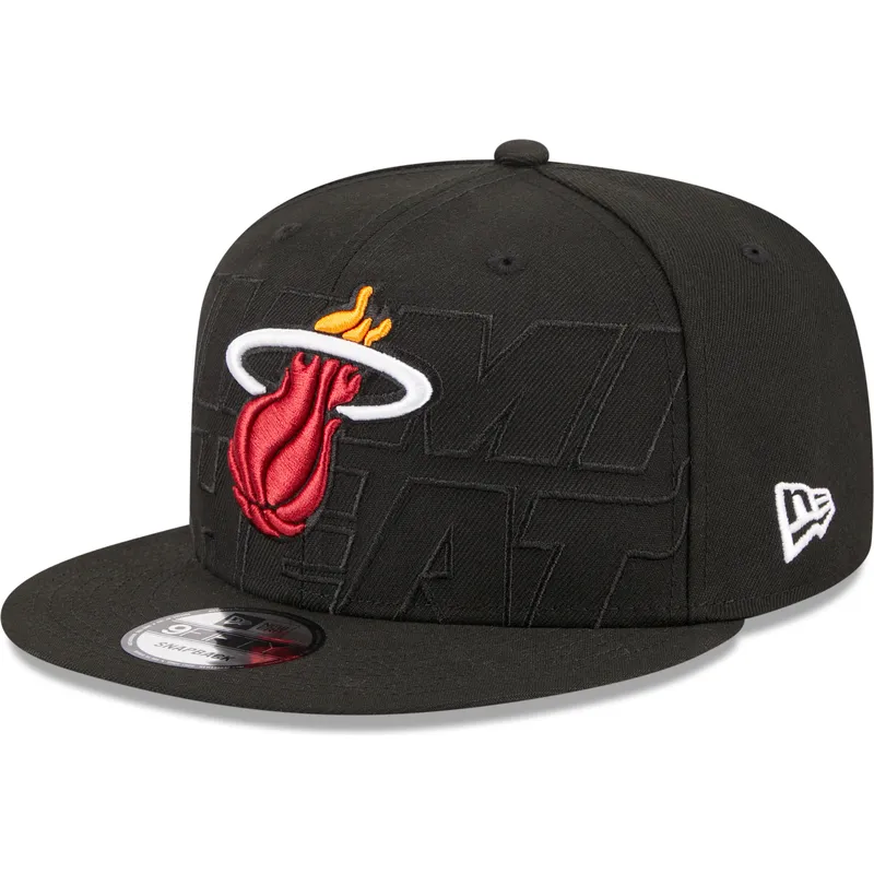 mutzen-flach-schwarz-snapback-9fifty-draft-edition-2023-der-miami-heat-nba-von-new-era