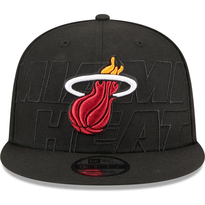mutzen-flach-schwarz-snapback-9fifty-draft-edition-2023-der-miami-heat-nba-von-new-era