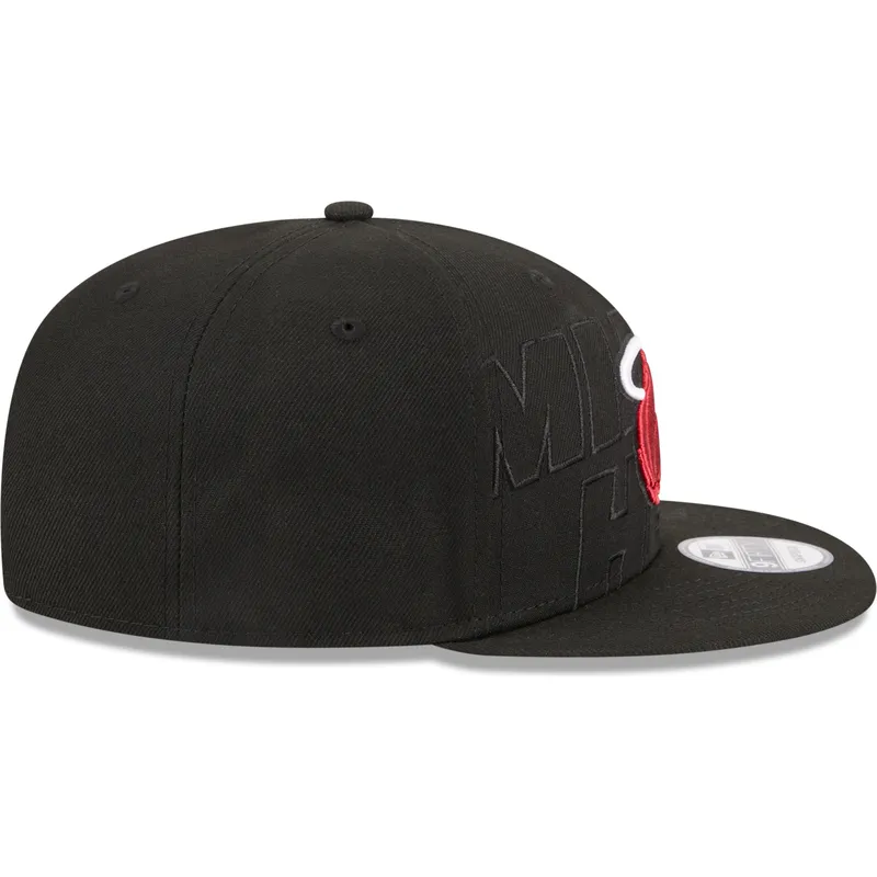 mutzen-flach-schwarz-snapback-9fifty-draft-edition-2023-der-miami-heat-nba-von-new-era