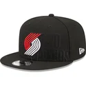 schwarze-flache-snapback-kappe-9fifty-draft-edition-2023-der-portland-trail-blazers-nba-von-new-era
