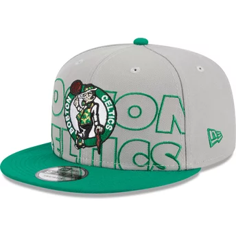 New Era Flat Brim 9FIFTY Draft Edition 2023 Boston Celtics NBA Grey and Green Snapback Cap