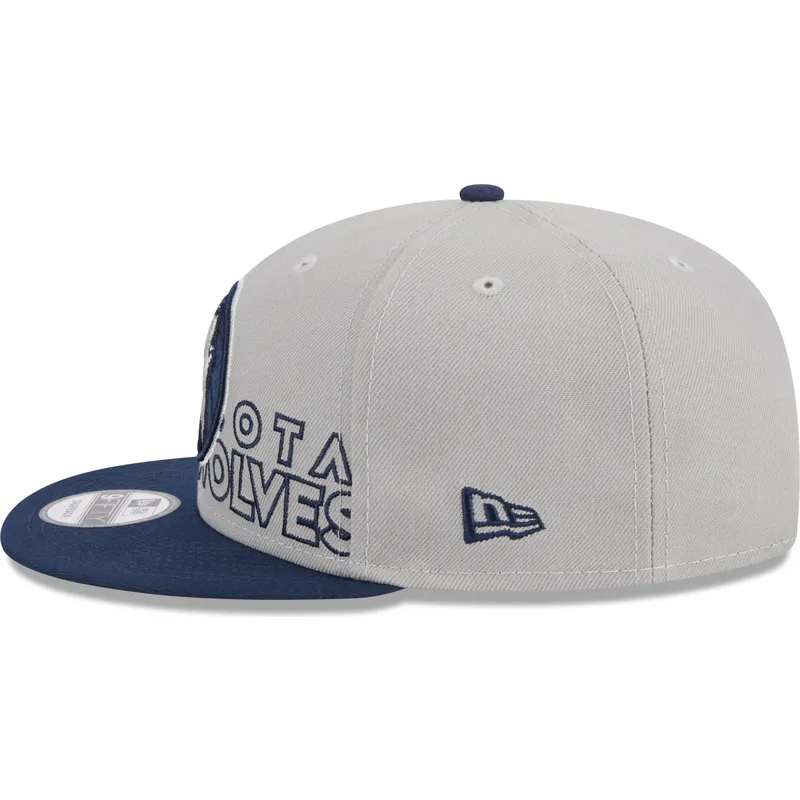 mutzen-flach-grau-snapback-9fifty-draft-edition-2023-der-minnesota-timberwolves-nba-von-new-era