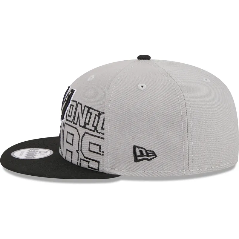 mutzen-flach-grau-snapback-9fifty-draft-edition-2023-der-san-antonio-spurs-nba-von-new-era
