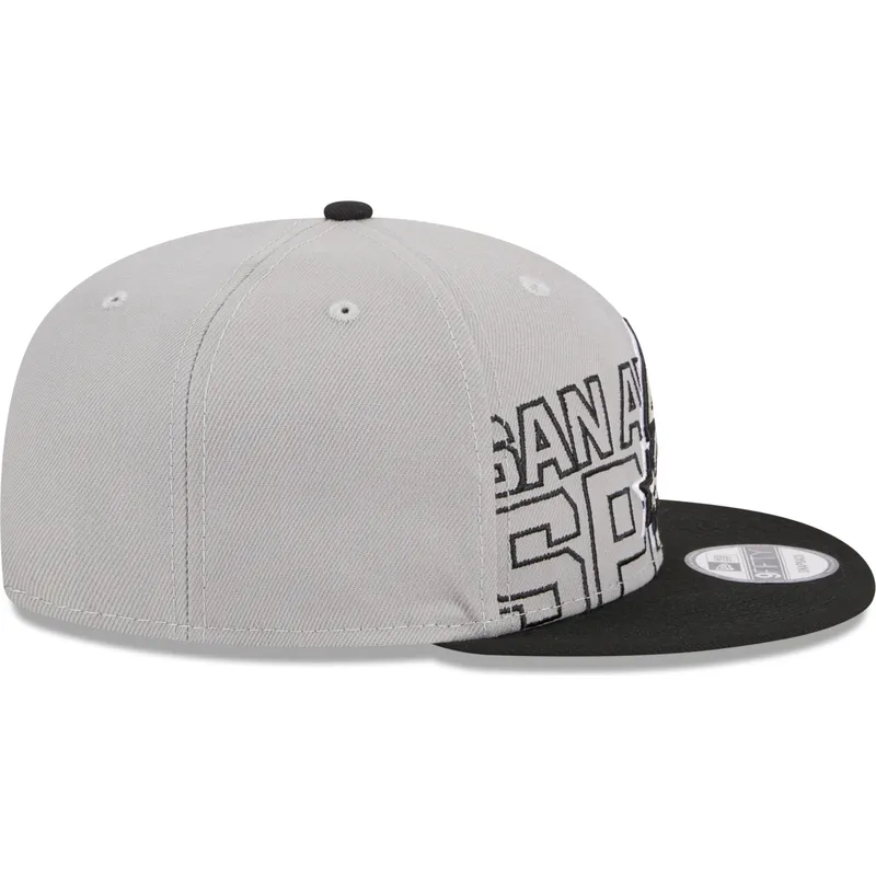 mutzen-flach-grau-snapback-9fifty-draft-edition-2023-der-san-antonio-spurs-nba-von-new-era