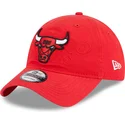 rote-verstellbare-gebogene-kappe-9twenty-draft-edition-2023-der-chicago-bulls-nba-von-new-era