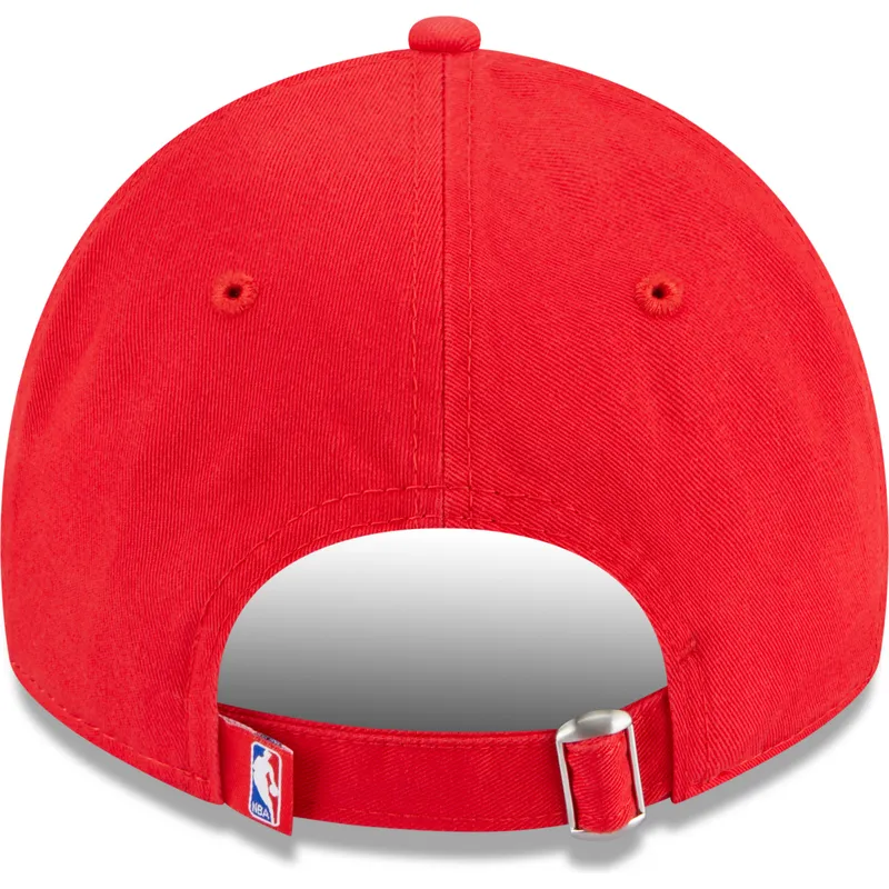 rote-verstellbare-gebogene-kappe-9twenty-draft-edition-2023-der-chicago-bulls-nba-von-new-era