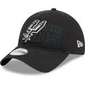mutzen-gebogen-schwarz-verstellbares-band-9twenty-draft-edition-2023-der-san-antonio-spurs-nba-von-new-era