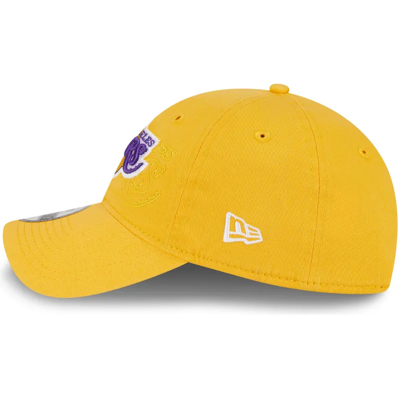 mutzen-gebogen-gelb-verstellbares-band-9twenty-draft-edition-2023-der-los-angeles-lakers-nba-von-new-era