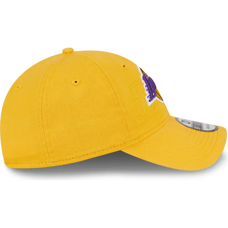 mutzen-gebogen-gelb-verstellbares-band-9twenty-draft-edition-2023-der-los-angeles-lakers-nba-von-new-era