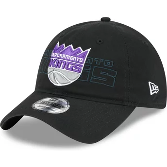 New Era Curved Brim 9TWENTY Draft Edition 2023 Sacramento Kings NBA Black Adjustable Cap