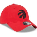 rote-verstellbare-gebogene-kappe-9twenty-draft-edition-2023-der-toronto-raptors-nba-von-new-era