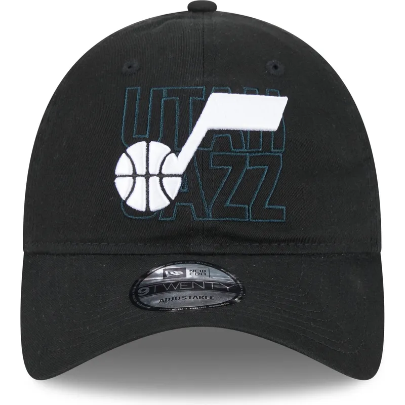 schwarze-verstellbare-gebogene-kappe-9twenty-draft-edition-2023-der-utah-jazz-nba-von-new-era