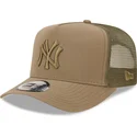 mutzen-gebogen-grun-snapback-a-frame-tech-ripstop-der-new-york-yankees-mlb-von-new-era