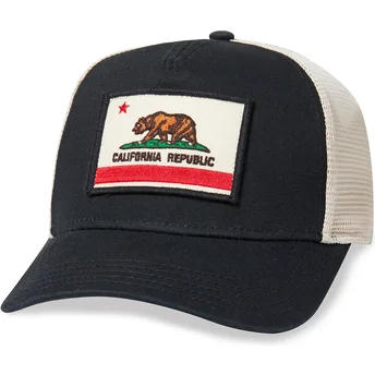 Schwarz-weiße Trucker-Snapback-Cap California Bear Valin von American Needle