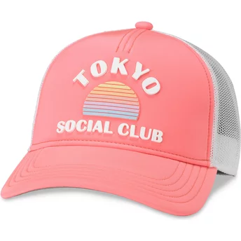 American Needle Tokyo Social Club Riptide Valin Black and White Snapback Trucker Hat