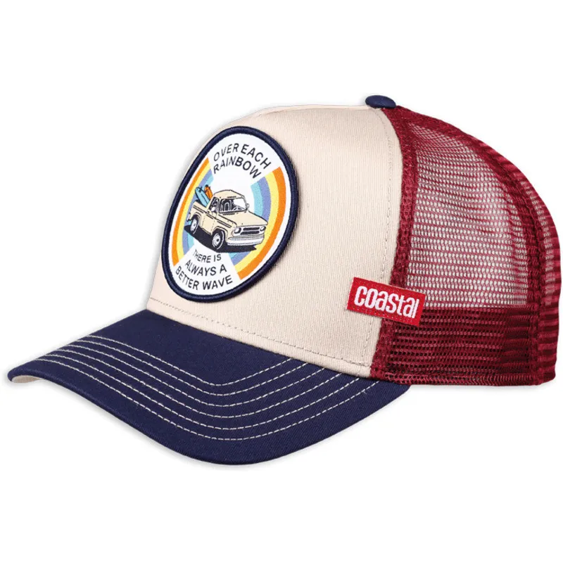 trucker-cap-beige-rot-und-marineblau-over-each-rainbow-there-is-always-a-better-wave-hft-von-coastal