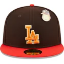 braune-und-rote-59fifty-fitted-cap-the-elements-fire-pin-der-los-angeles-dodgers-mlb-von-new-era