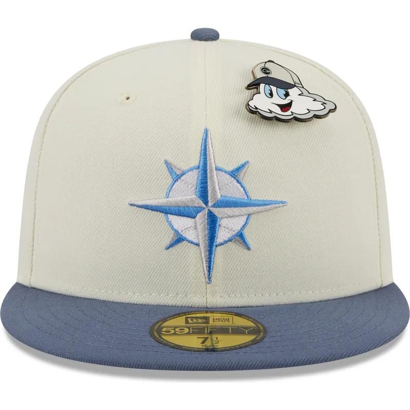 graue-und-blaue-anliegende-flat-cap-59fifty-the-elements-air-pin-der-seattle-mariners-mlb-von-new-era