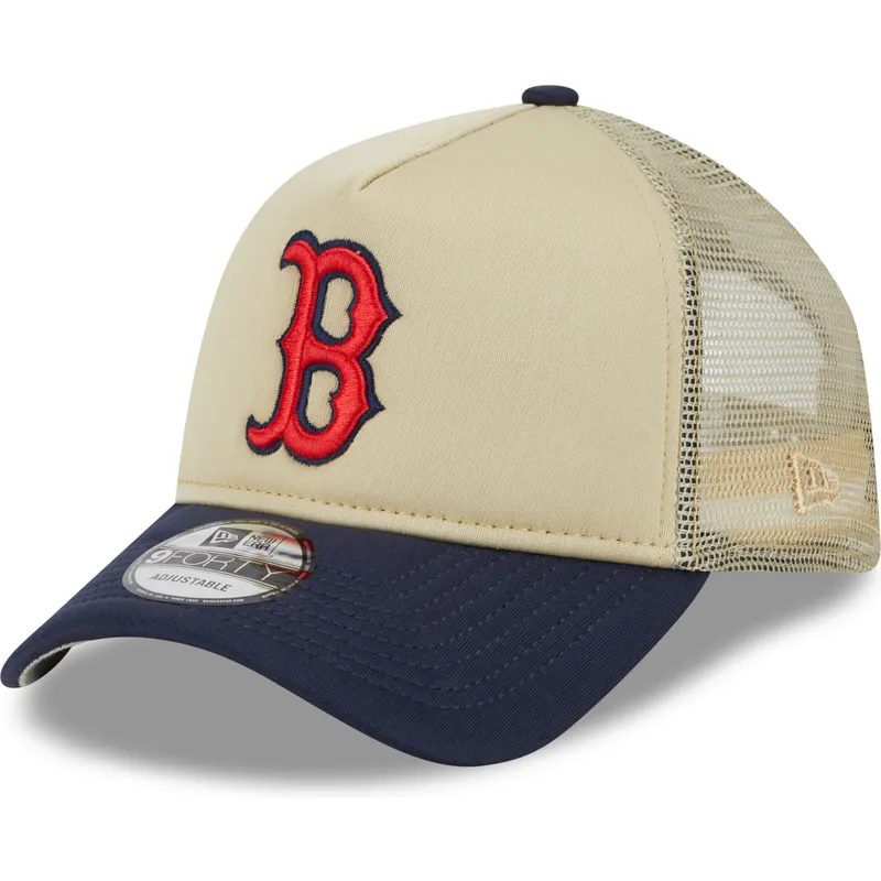 mutzen-gebogen-beige-snapback-9forty-a-frame-all-day-der-boston-red-sox-mlb-von-new-era