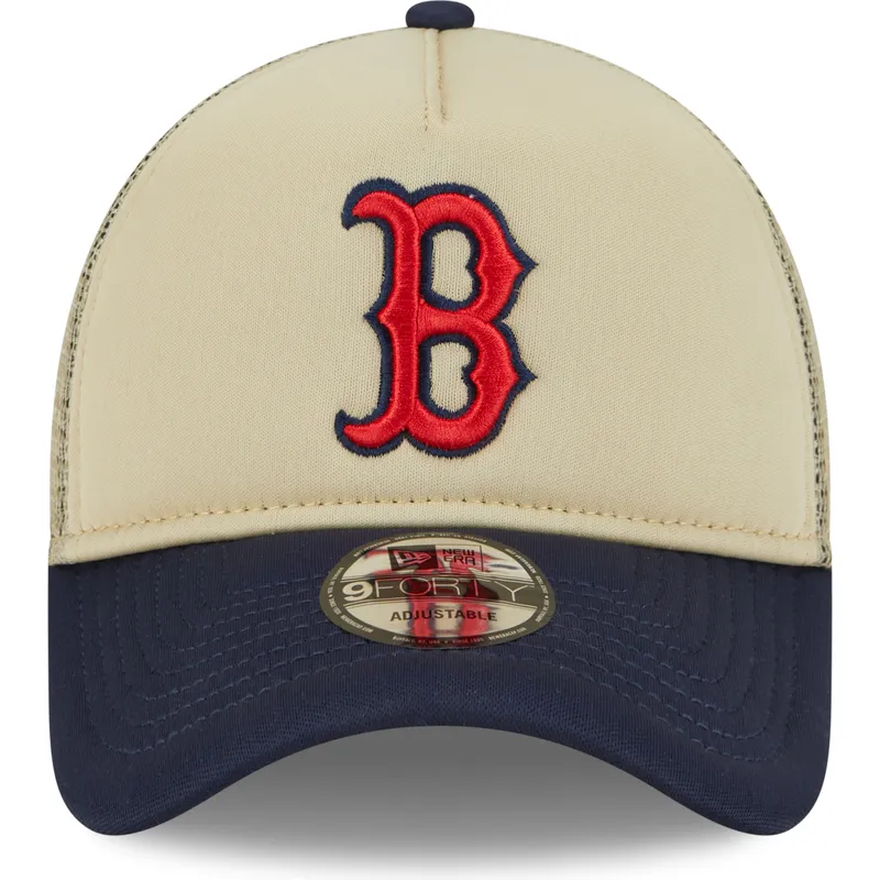 mutzen-gebogen-beige-snapback-9forty-a-frame-all-day-der-boston-red-sox-mlb-von-new-era