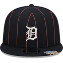 marineblaue-flache-snapback-kappe-9fifty-pinstripe-visor-clip-der-detroit-tigers-mlb-von-new-era