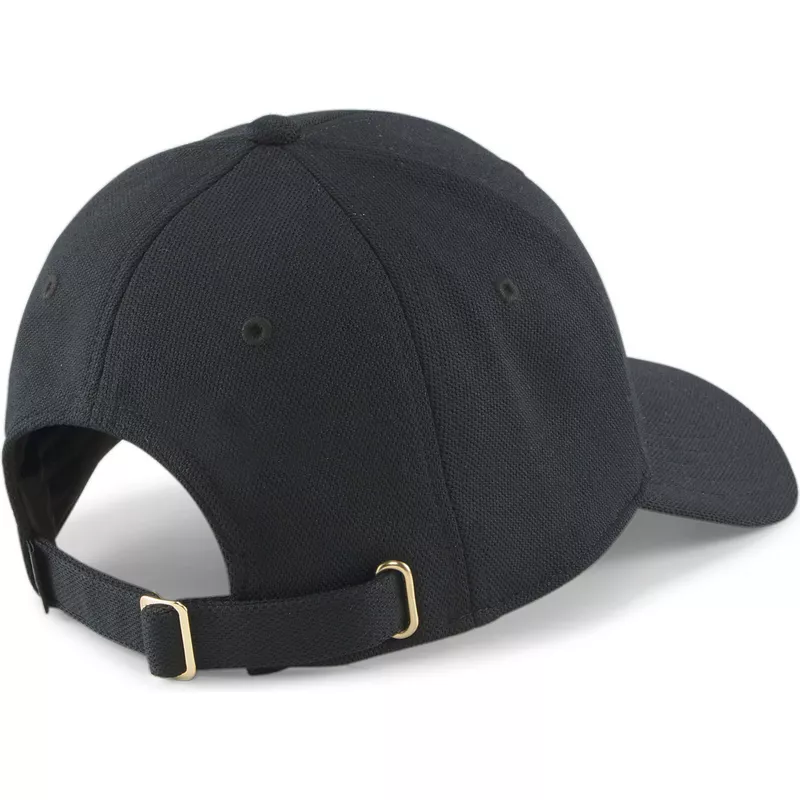 puma-curved-brim-gold-metal-cat-black-adjustable-cap