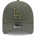 grune-gebogene-kappe-mit-grunem-logo-39thirty-league-essential-der-los-angeles-dodgers-mlb-von-new-era