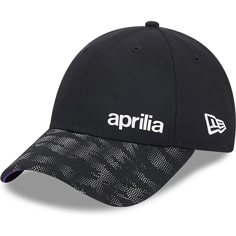 New Era Curved Brim 9FORTY Reflective Visor Aprilia Piaggio Black 
