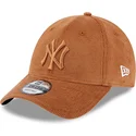 mutzen-gebogen-braun-verstellbares-band-9forty-cord-der-new-york-yankees-mlb-von-new-era