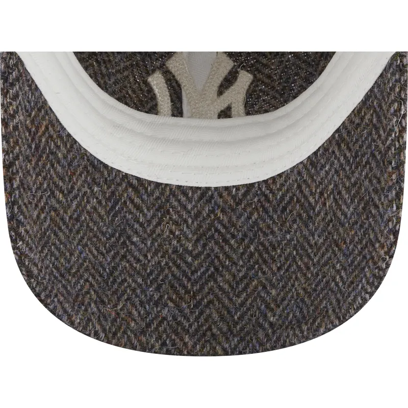 mutzen-gebogen-grau-verstellbares-band-9twenty-tweed-pack-der-new-york-yankees-mlb-von-new-era