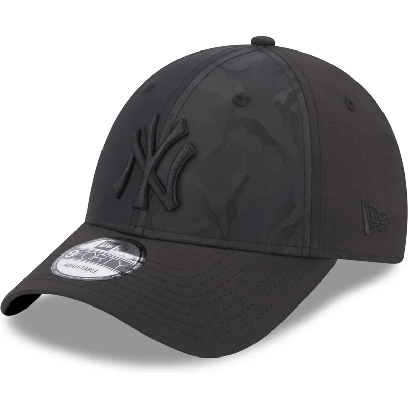 mutzen-gebogen-schwarz-verstellbares-band-9forty-multi-texture-der-new-york-yankees-mlb-von-new-era
