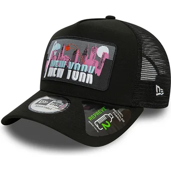 mutzen-gebogen-schwarz-snapback-a-frame-repreve-license-plate-der-new-york-von-new-era