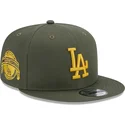 mutzen-flach-grun-snapback-9fifty-side-patch-der-los-angeles-dodgers-mlb-von-new-era