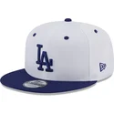 mutzen-flach-blau-snapback-9fifty-white-crown-patch-der-los-angeles-dodgers-mlb-von-new-era