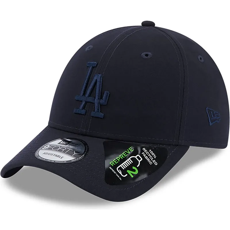 mutzen-gebogen-marineblau-verstellbares-band-9forty-repreve-der-los-angeles-dodgers-mlb-von-new-era