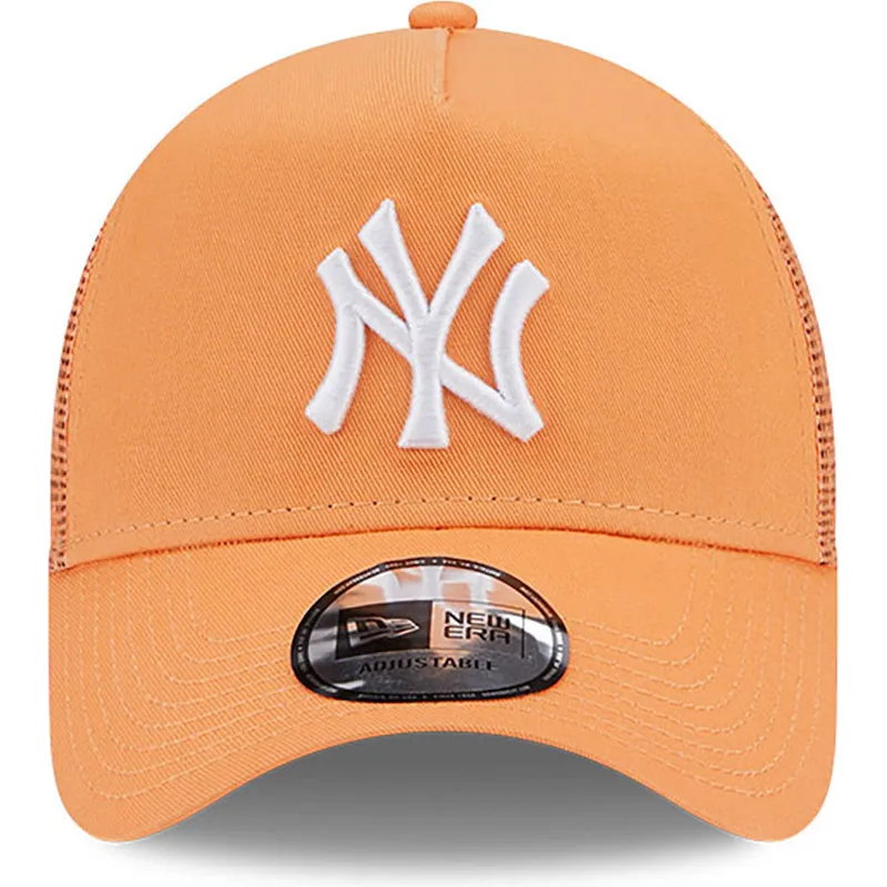 mutzen-gebogen-orange-snapback-a-frame-league-essential-der-new-york-yankees-mlb-von-new-era