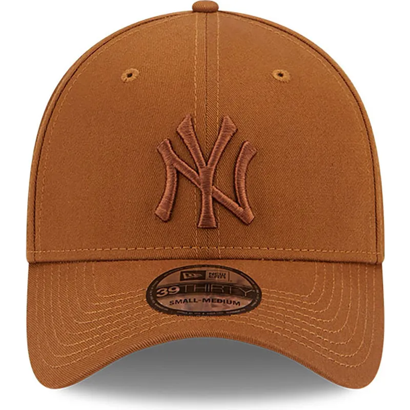 mutzen-gebogen-braun-angepasst-39thirty-league-essential-der-new-york-yankees-mlb-von-new-era