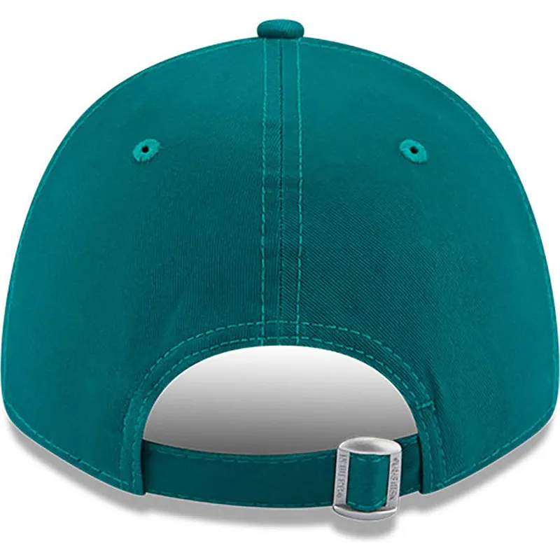 mutzen-gebogen-grun-verstellbares-band-9forty-league-essential-der-new-york-yankees-mlb-von-new-era