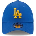mutzen-gebogen-blau-verstellbares-band-9forty-league-essential-der-los-angeles-dodgers-mlb-von-new-era