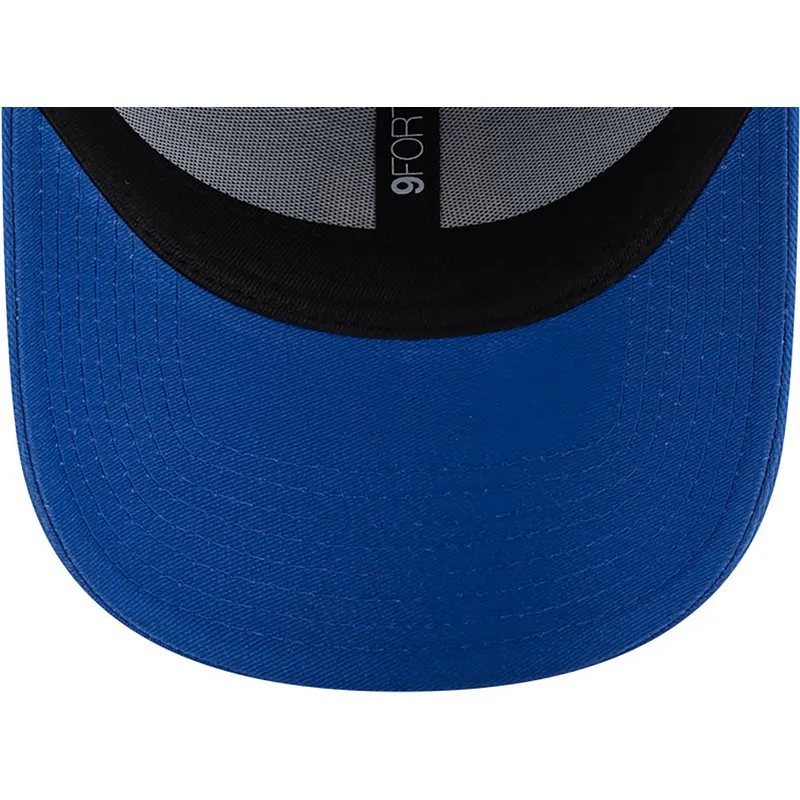 mutzen-gebogen-blau-verstellbares-band-9forty-league-essential-der-los-angeles-dodgers-mlb-von-new-era