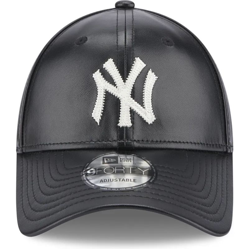 mutzen-gebogen-schwarz-verstellbares-band-9forty-leather-der-new-york-yankees-mlb-von-new-era mutzen-gebogen-schwarz-verstellbares-band-9forty-leather-der-new-york-yankees-mlb-von-new-era