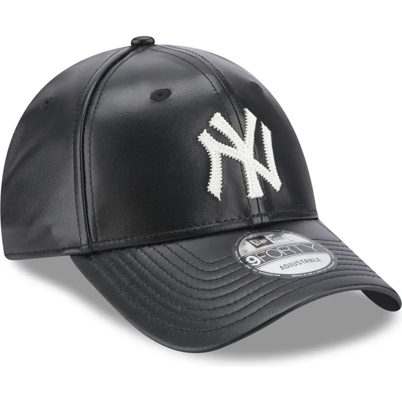 mutzen-gebogen-schwarz-verstellbares-band-9forty-leather-der-new-york-yankees-mlb-von-new-era mutzen-gebogen-schwarz-verstellbares-band-9forty-leather-der-new-york-yankees-mlb-von-new-era