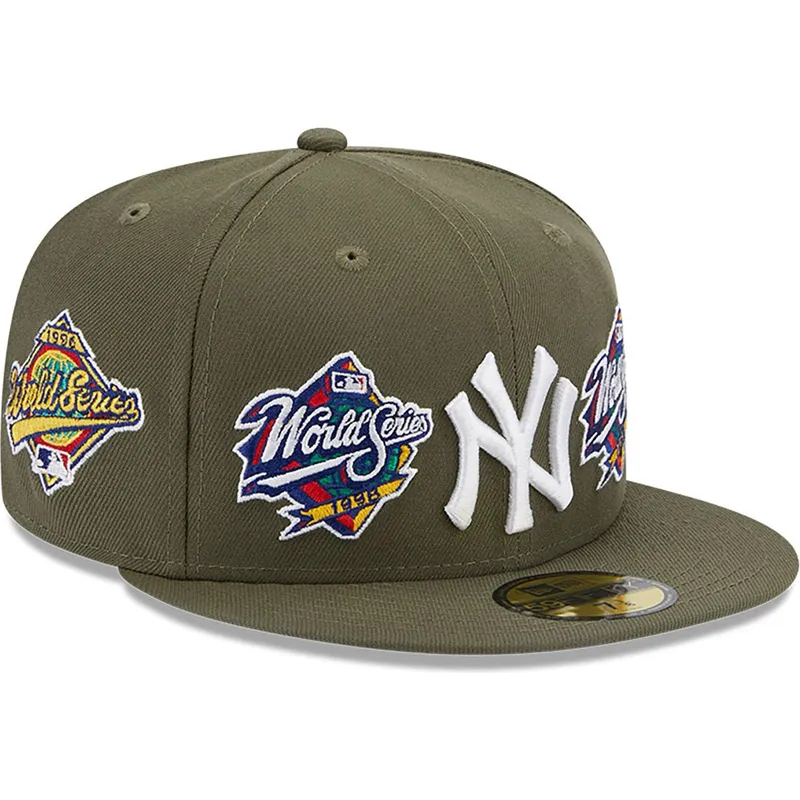 mutzen-flach-grun-angepasst-59fifty-world-series-der-new-york-yankees-mlb-von-new-era