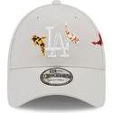 mutzen-gebogen-beige-verstellbares-band-9forty-koi-fish-der-los-angeles-dodgers-mlb-von-new-era