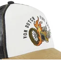 von-dutch-fire-racer-fir-beige-schwarz-und-braun-trucker-cap