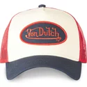 von-dutch-cla5-beige-red-and-navy-blue-trucker-hat